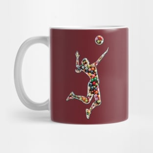 Colorful Volleyball | Cute Colorsplash Ball Mug